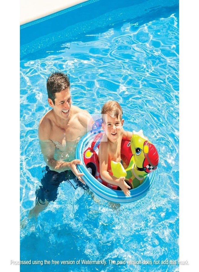 KidsZeeNie® Inflatable Kiddie Float| Water Baby Floater for Kids| Safe Anti-flip Diaper Style Swim Tube Rider| Swim Pool Tube for Toddlers|Multicolor Cute Swimming Pool Safety Seat (See-ME-SIT) - Image 5
